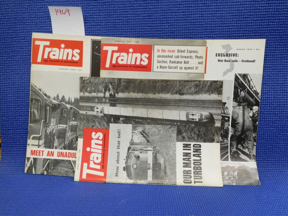 Trains Magazine Complete Year 1969 12 issues