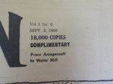 Sun The East Hampton Summer Newspaper 1966 Sept. V1 #6 Sag Harbor & Scuttle Hole