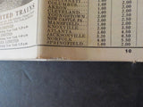 Pennsylvania Lines Passenger Service Timetable 1916 Summer  MAPS Damage pg4-9 mi