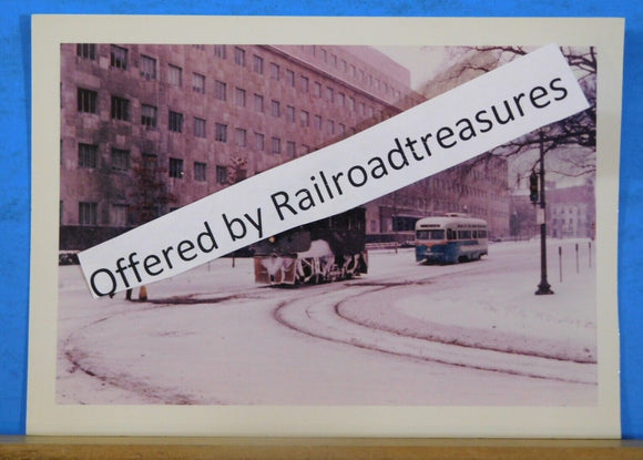 Photo DC Transit Snow Sweeper Washington D.C. 1960