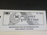 EMD Maintenance Instructions MI 9649 August 1981 High Impact glazing