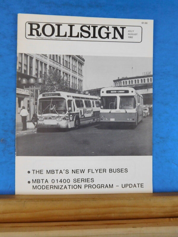 Rollsign Magazine of New England Transit News 1982 July August