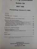 American Railway Engineering Association Bulletin 706 May 1986 Vol 87 AREA