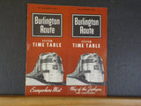 Burlington Route System Public Timetable 1953 May-September