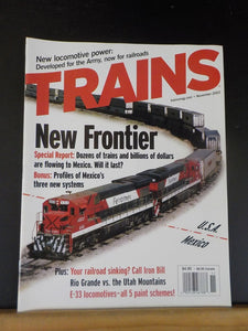 Trains Magazine 2003 November New Frontier New loco power E-33 locos paint schem