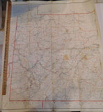 Map Pennsylvania Showing Post Offices 1957 showing railroads