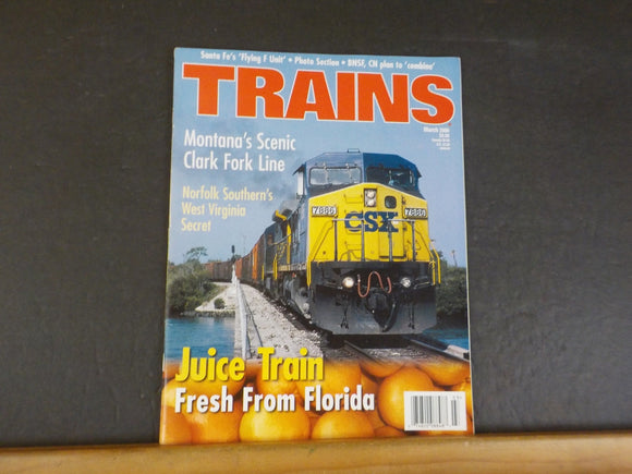 Trains Magazine 2000 March Clark Fork Line Juice train Montana Clark Fork Line N