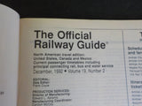 Official Railway Guide 1992 December North American Travel Damage See photos