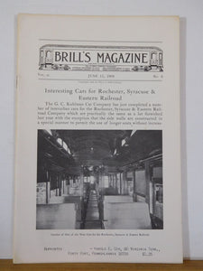 Brill Magazine 1908 June Reprint RS&E Warren St Ry Winnebago Traction