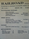 Railroad Magazine 1960 February V71#2 True stories & legends of woodburning loco