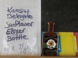 Jaycees Kansas Delegate Sunflower Elixer Bottle brown green black  PIN