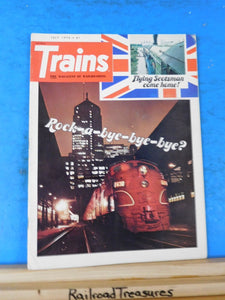 Trains Magazine 1975 July Flying Scotsman come home Rock a bye bye