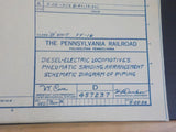 Blueprint PRR Diesel-Electric Locomotives Pneumatic Sanding Arrangement S 457237