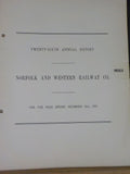 Norfolk and Western Railway Annual Report 26th year ended December 31 1921 MAP