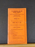 Chesapeake and Ohio Railway Employee Timetable #1 1969  Newport News Richmond Cl