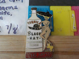 Jaycees Texas Black Hat Tequila w/Nude  Girl and Hanging Charms  PIN
