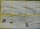 MAP Western Pacific Lines and Connections 1980 Map