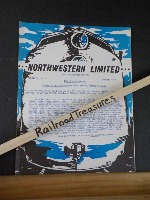 Northwestern Limited Vol 2 #11 November 1970 North Western Illinois Railway Hist