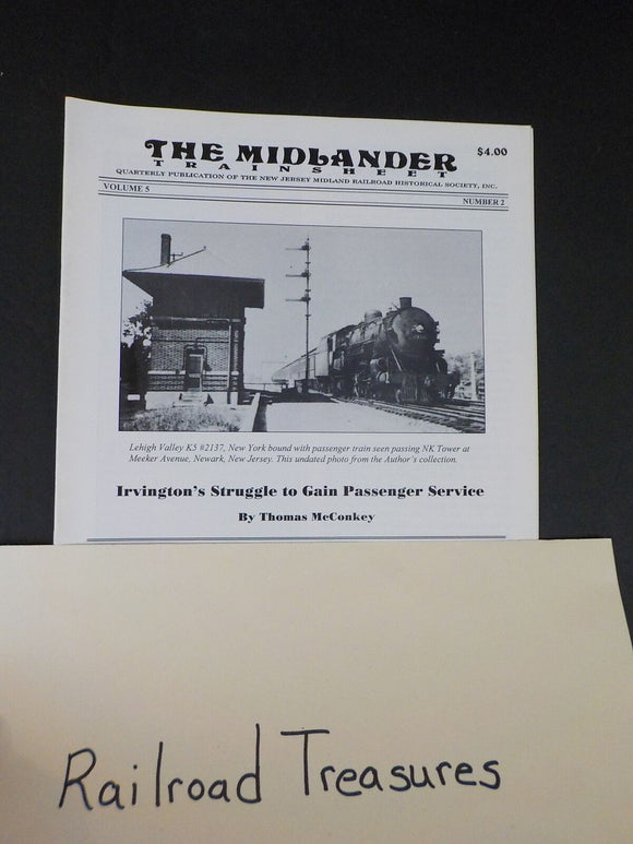 Midlander Trainsheet V5 #2 New Jersey Irvington pass se