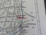 Handy Railroad Atlas 1944 Rand McNally Soft Cover   Staples have been removed