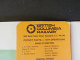British Columbia Railway Annual Report 1977 Pocket facts card Financials