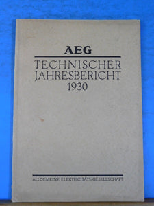 AEG Technischer Jahresbericht 1930 Street Railways Electric Locos