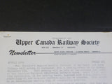 Upper Canada Railway Society Newsletter #151 August 1958 OTC plans complete rail