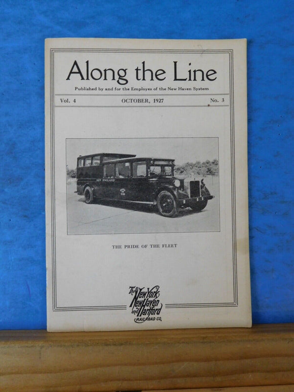 Along the Line 1927 October  New York New Haven & Hartford Employee Magazine