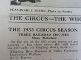 White Tops Circus Magazine 1933 February  FRAGILE