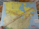 Map CN Across Canada Railway Map Canadian National 1969