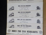 ERA Headlights Indexes Lot of 21 various indexes 1945-1977