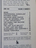 Trains Magazine 1981 June The sun sets on streamlining Boat Train making time