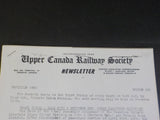 Upper Canada Railway Society Newsletter #130 November 1956 Grand River Lake Erie