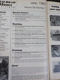 Railroad Model Craftsman Magazine 1987 June  Wood chips Tunnel motor Country sto