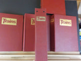 Trains Magazine Binders Five binders with rods  USED
