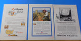 Ads Union Pacific Railroad Lot #34 Advertisements from various magazines (10)
