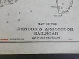 Map Bangor & Aroostook Railroad 1950 folded