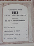 Traction Heritage #5 Vol 1 #5 Selections from 1913 Electric Railway Journal 1968