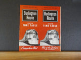 Burlington Route System Public Timetable 1958 November-1959 April