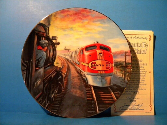 Plate Golden Age of American Railroads Plate Collection Santa Fe Super Chief