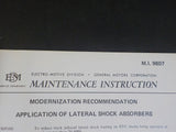 EMD Maintenance Instructions MI 9607 Application of lateral shock absorbers 1975