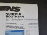Map Norfolk Southern system map 1999 NS