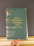 Poor's Manual of Railroads 1878  History rolling stock more