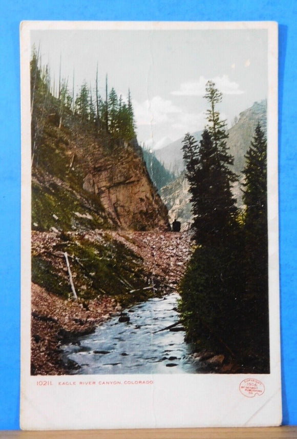 Postcard Eagle River Canyon Colorado #10211 Copyright 1906
