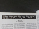 Bandwagon 1986 May June Circus Magazine John Robinson 1927 season Stowe Bros Cir