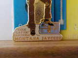 Jaycees Montana Cole Latigo Cantrell  Cowboy In Blue Shirt Standing     PIN