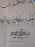 Map Boston & Worcester Street Railway System Reprint
