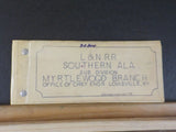 Louisville & Nashville RR Co Southern Alabama RR 1920 Condensed profile map