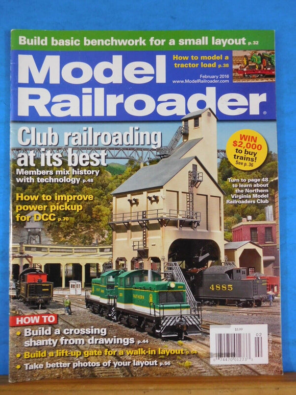 Model Railroader Magazine 2016 February Build crossing shanty from drawings Lift
