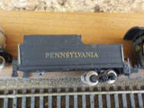 Train Display on wood N Scale Pennsylvania Railroad Mobilgas